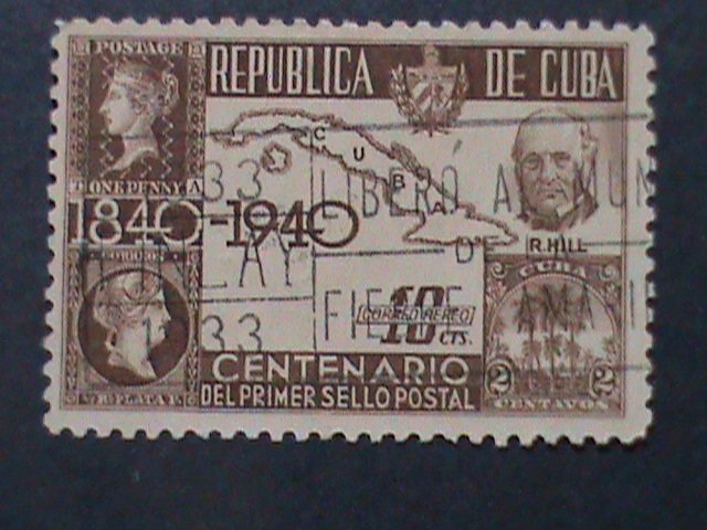 ​CUBA-1940-SC#C32 CENTENARY-OF THE 1ST POSTAGE STAMP - USED VERY FINE-