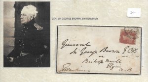 Incoming Cover to Gen Sir George Brown, British Army 18xx (53208)