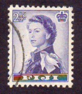 Fiji 1956 SG#284 2-1/2d Blue Ultramarine QEII USED-VF-NH.