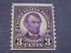 U.S.# 600-MINT/NEVER HINGED----VIOLET----LINCOLN----1924