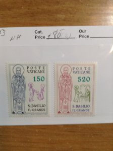 Vatican City Sc #  652-653  NH