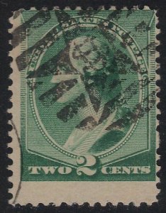 US Scott # 213 2c Washington Fancy Cancel U.S. Star EL-61