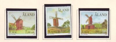 Aland Finland Sc 188-90 2001 Windmills stamp set mint NH