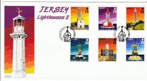 Jersey  2003 Lighthouses set 6  on FDC