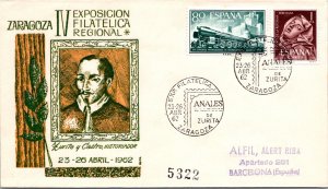FDC Spain - IV Zaragoza Regional Philatelic Exhibition 1962 - L41012