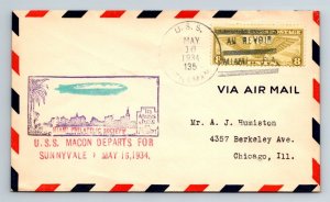 USS Macon May 13 1934 Departs from Sunnyvale - USS Tillman - F8763