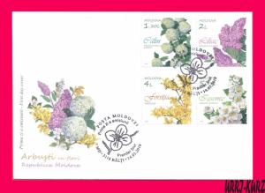 MOLDOVA 2019 Nature Flora Plants Flowers on Trees & Shrubs Sc1023-1026 FDC