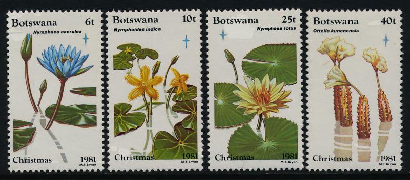 Botswana 291-4 MNH Christmas, Water Lilies