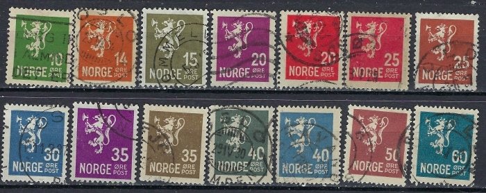 Norway 115-28 Used 1923-24 Used set (ak2585)