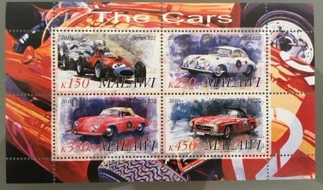 2010 M/S Classic Cars Motoring Transport Mercedes Benz Stamps MNH (8)