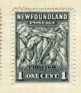 CANADA NEWFOUNDLAND; 1932 early Pictorial issue fine Mint hinged 1c. value