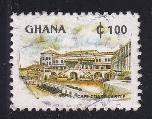 Ghana   #1357D  used  1991 Cape Coast castle 100ce  type I  perf 13 3/4 x 13 1/2