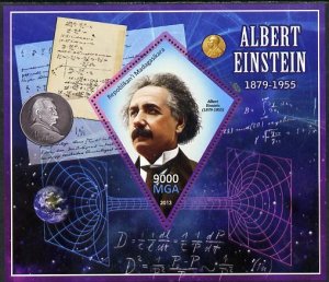 MADAGASCAR - 2013 - Albert Einstein - Perf De Luxe Sheet - MNH - Private Issue