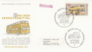 West Berlin 1973 Double Decker Bus FDC Unadressed VGC