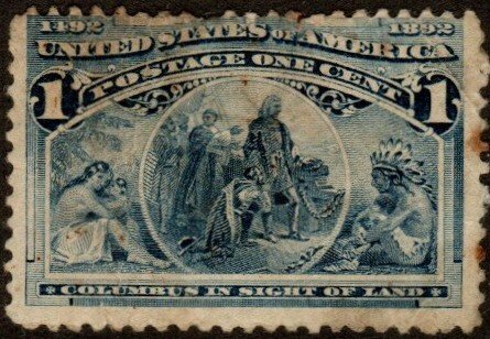 United States 230 - Used - 1c Columbus in Sight of Land (1893) (cv $0.40)