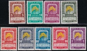 Venezuela 1950 SC C293-C301 MNH Set