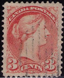 Canada # 37c  Used VF with light duplex Cat $ 4