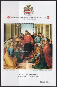 Sovereign Military Order of Malta 2003 Year of Rosary Sass.Bl.71 MNH