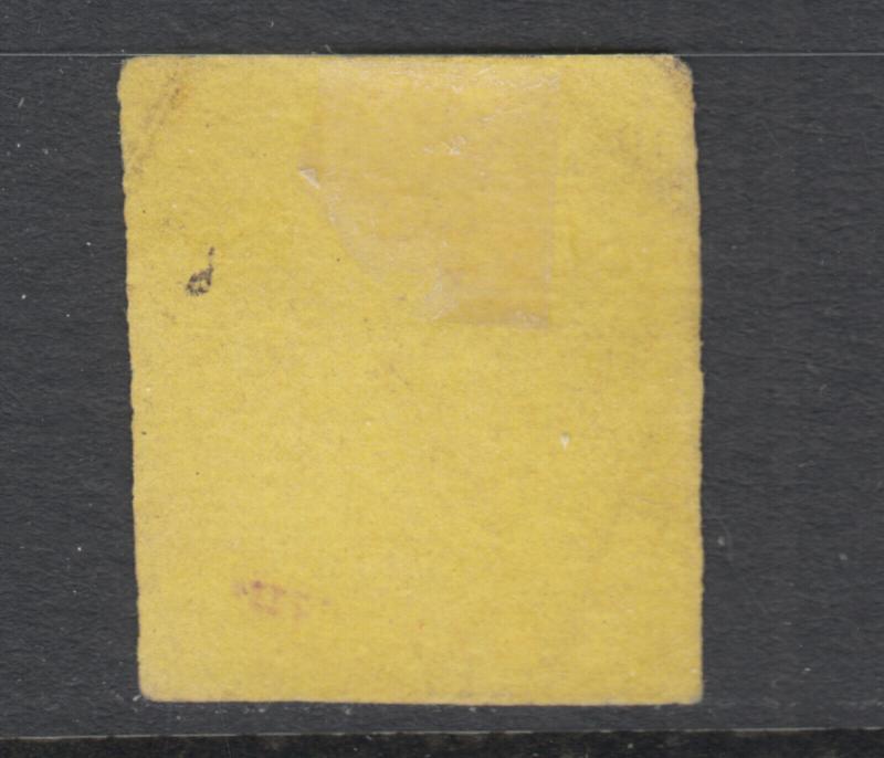 Mexico Sc 10b used. 1861 4r dull rose on yellow Hidalgo without overprint, sound