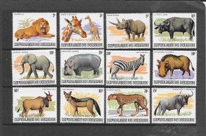 BURUNDI -  CLEARANCE #589-600 ANIMALS (MISSING THE HIGH VALUE) MNH