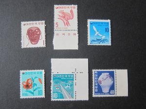 Korea 1969 Sc 636,638,643-5 MNH