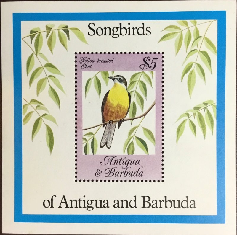 Antigua 1984 Songbirds Birds Minisheet MNH