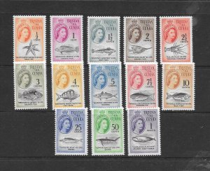 FISH-TRISTAN da CUNHA #42-54 MNH