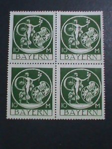 ​GERMANY-BAVARIA-1920 SC# 253 VON KAULBACH'S- GENIUS-MNH BLOCK VERY FINE