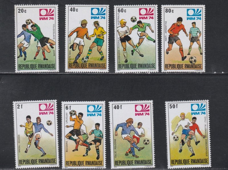 Rwanda # 579-586, World Cup Soccer, Mint NH, 1/2 Cat