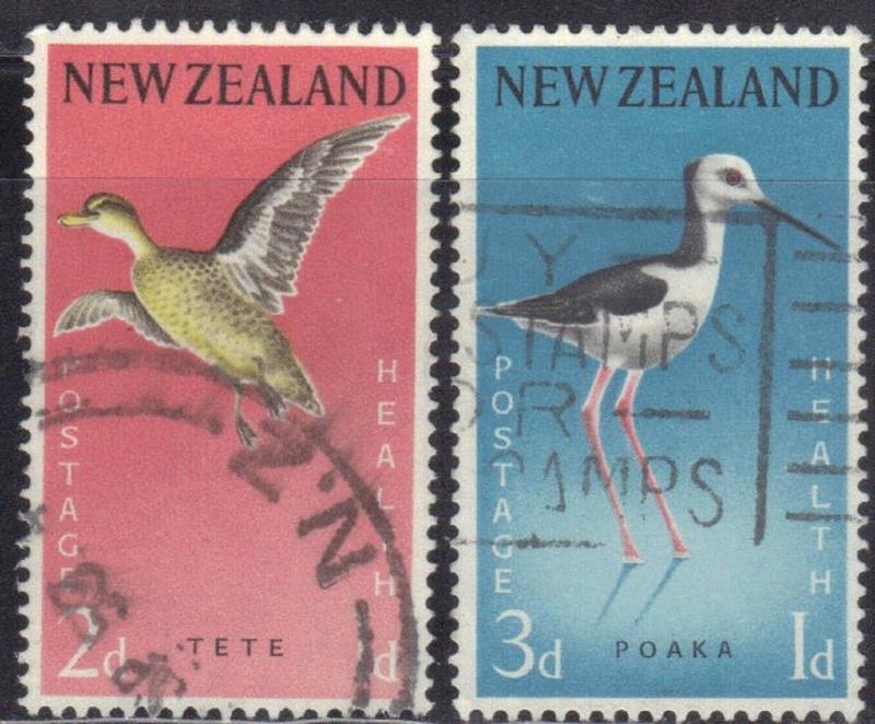 NEW ZEALAND SC# B57-58  BIRDS  SEE SCAN