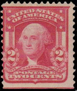 United States Scott 319 Mint never hinged with straight edge.