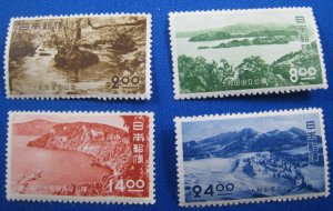 JAPAN 1951 - SCOTT # 542-545    COMPLETE SET    MLH