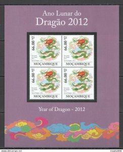 2011 Mozambique Lunar Chinese Calendar Year Of The Dragon 2012 Kb ** Bc1248