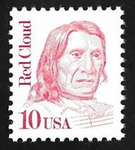 #2175E 10 cents Red Cloud Stamp mint OG NH EGRADED XF 91 XXF