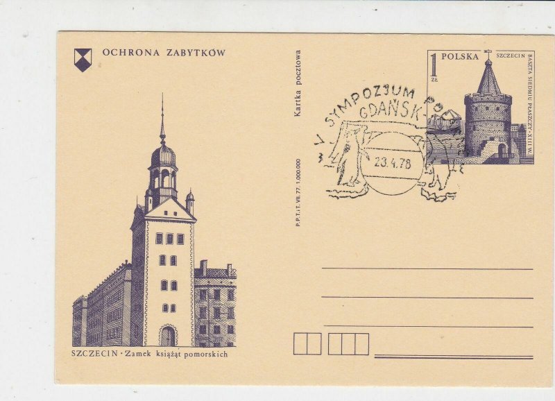 Poland 1978 Polar Expedition Penguin + Polar Bear Slogan Stamps Card ref 23154 