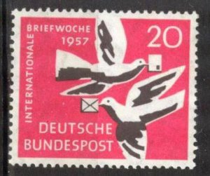 Germany 1957 International Letter Week Birds MNH