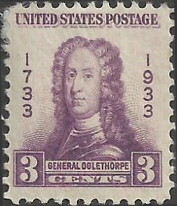 # 726 Mint Hinged Violet General James Edward Oglethorpe