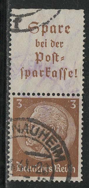 Germany Scott # 416, label A13.1, used, se-tenant, Mi# S175