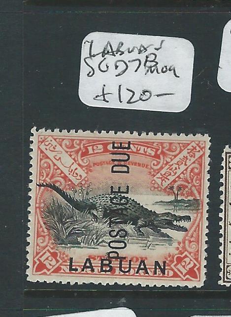 LABUAN (P2307B) 12C CROCODILE POSTAGE DUE SGD7B  MOG