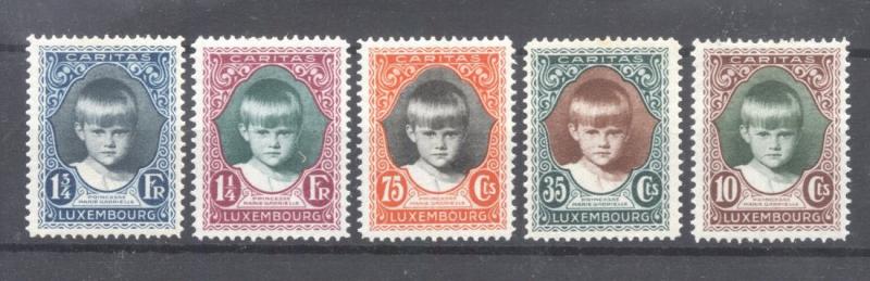 Luxembourg 1929 Child welfare Caritas Mi.213-217 MH  M.109