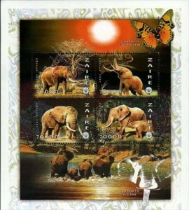 Zaire MNH  SC 1479  Elephants Butterfly