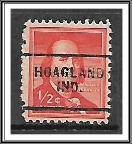 US Precancel #1030 Hoagland IN Used