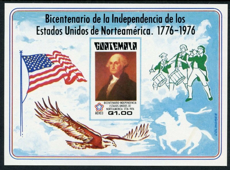 Guatemala Scott C606a VF MNH Souvenir Sheet Picturing George Washington