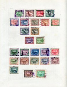 SAUDI ARABIA; 1964 early Oil & Airmail issues fine used lot on page 