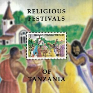 Tanzania 2003 - Religious Art Crucifixion - Souvenir Sheet - Scott #2289E - MNH