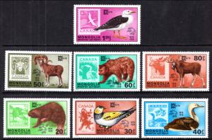 Mongolia 1019-1025 Animals Capex MNH VF