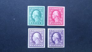 #481 #482 #483 #484 Imperforated  MNH OG VF #1 CV $48 Includes New Mounts