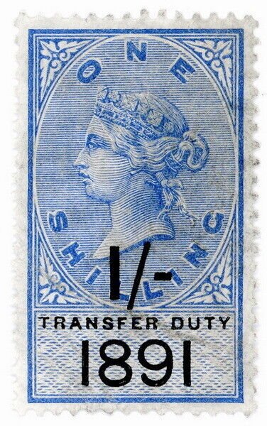 (I.B) QV Revenue : Transfer Duty 1/- (1891)