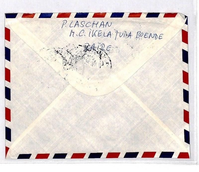 ZAIRE Missionary Air Mail MIVA Austria Cover CM342