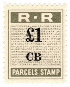 (I.B) Rhodesia Railways : Parcels Stamp £1 (Chisambe)